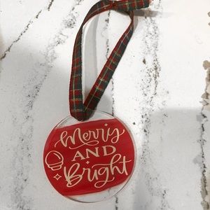 Merry and Bright Handmade Holiday Ornament
